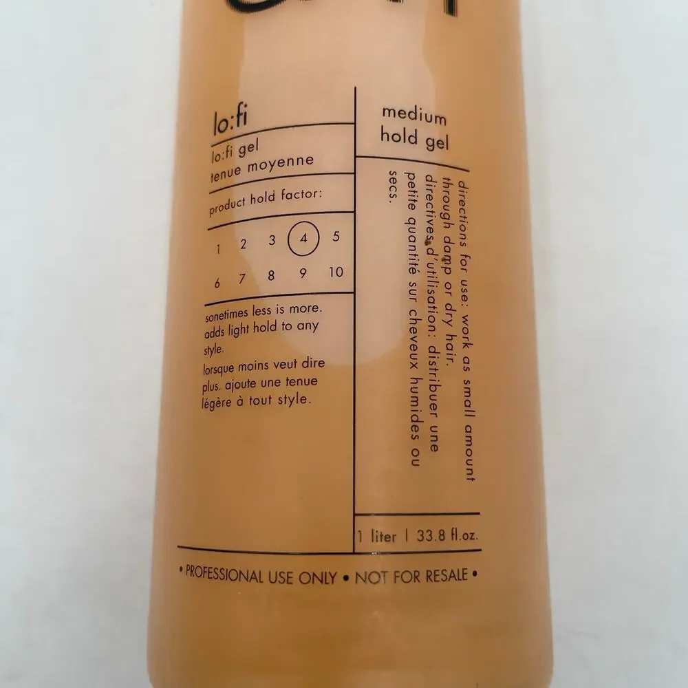 D:FI Medium Hold Gel 1 Liter Men's Hair Styling Lo-Fi Hold 4 Hair American Crew